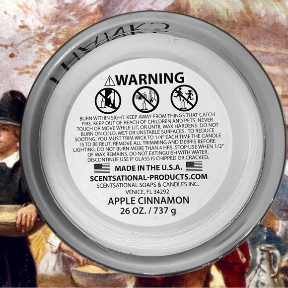 NWT! SCENTSATIONAL Autumn “Give Thanks” Fall Holiday Thanksgiving 26 Oz Candle - Picture 2 of 6